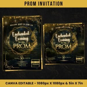 Prom Enchanted Forest Invitation Enchanted Garden Theme Invitation