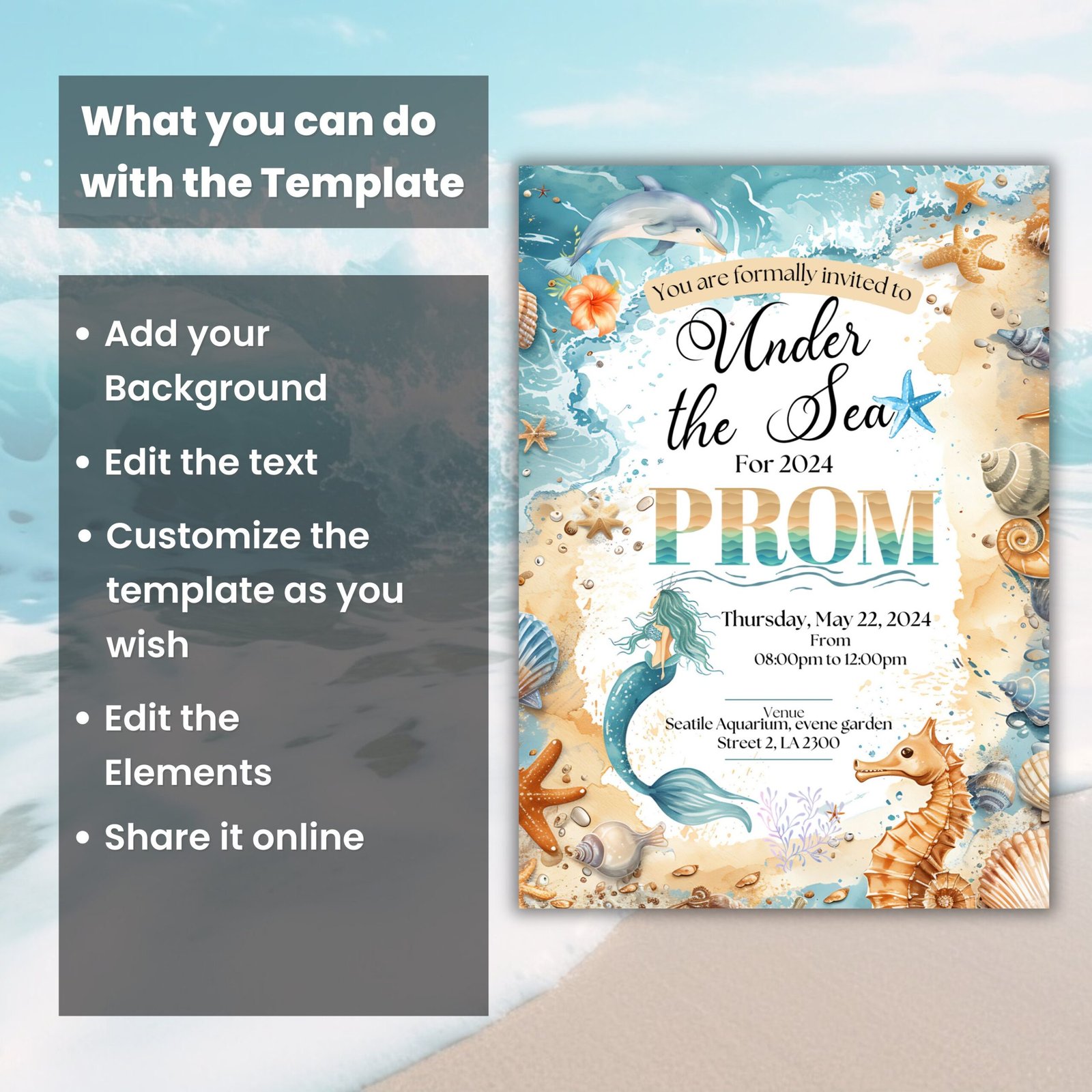 Prom Send Off Invitation Prom Under The Sea - Image 3