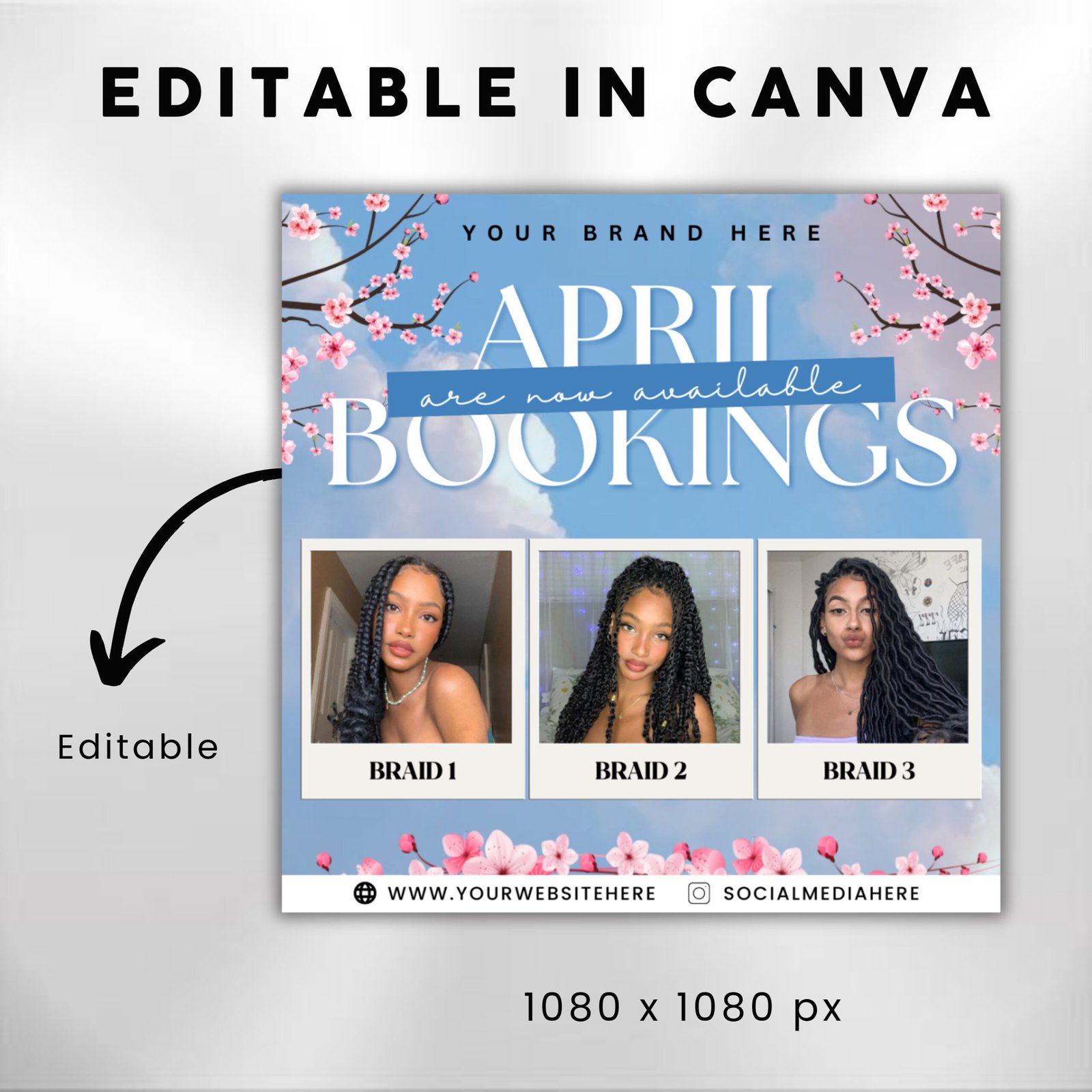 April Braid Special Flyer Book Now Flyer Spring - Image 3