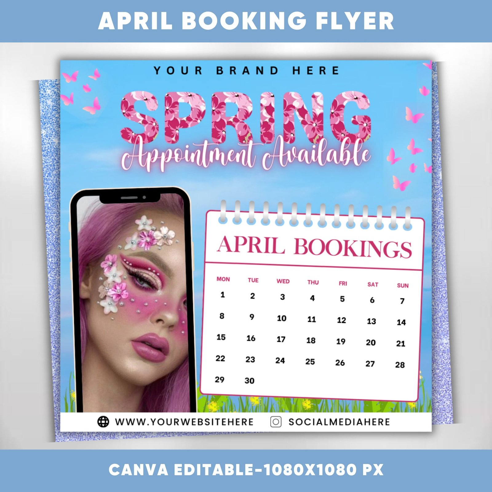 Spring Season flyer April Booking Flyer Booking Available