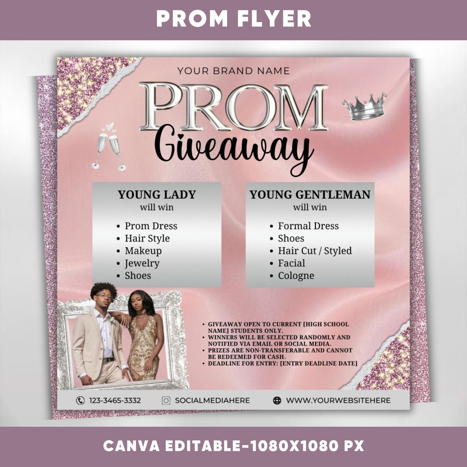 Prom Give Away Flyer Prom Sale Flyer Hairstylist