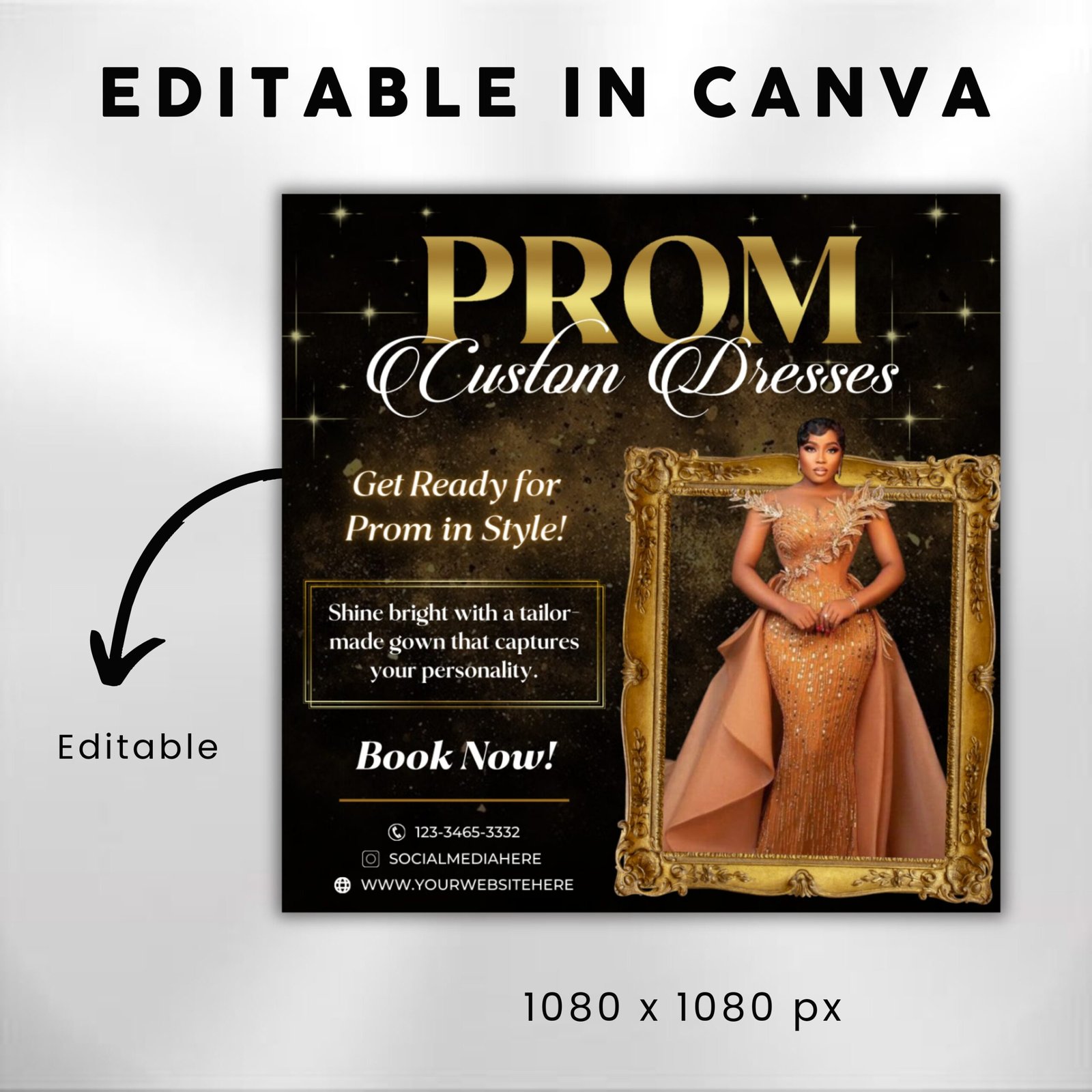 Prom Dress Flyer Gold Prom Dress Flyer Prom - Image 3