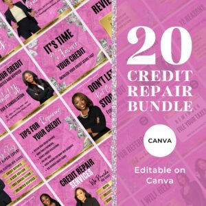 20 Credit Repair Credit Repair Bundle Instagram Templates