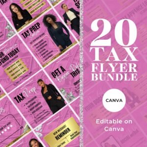 20 Tax Prep Bundle Editable Tax Prep Flyer