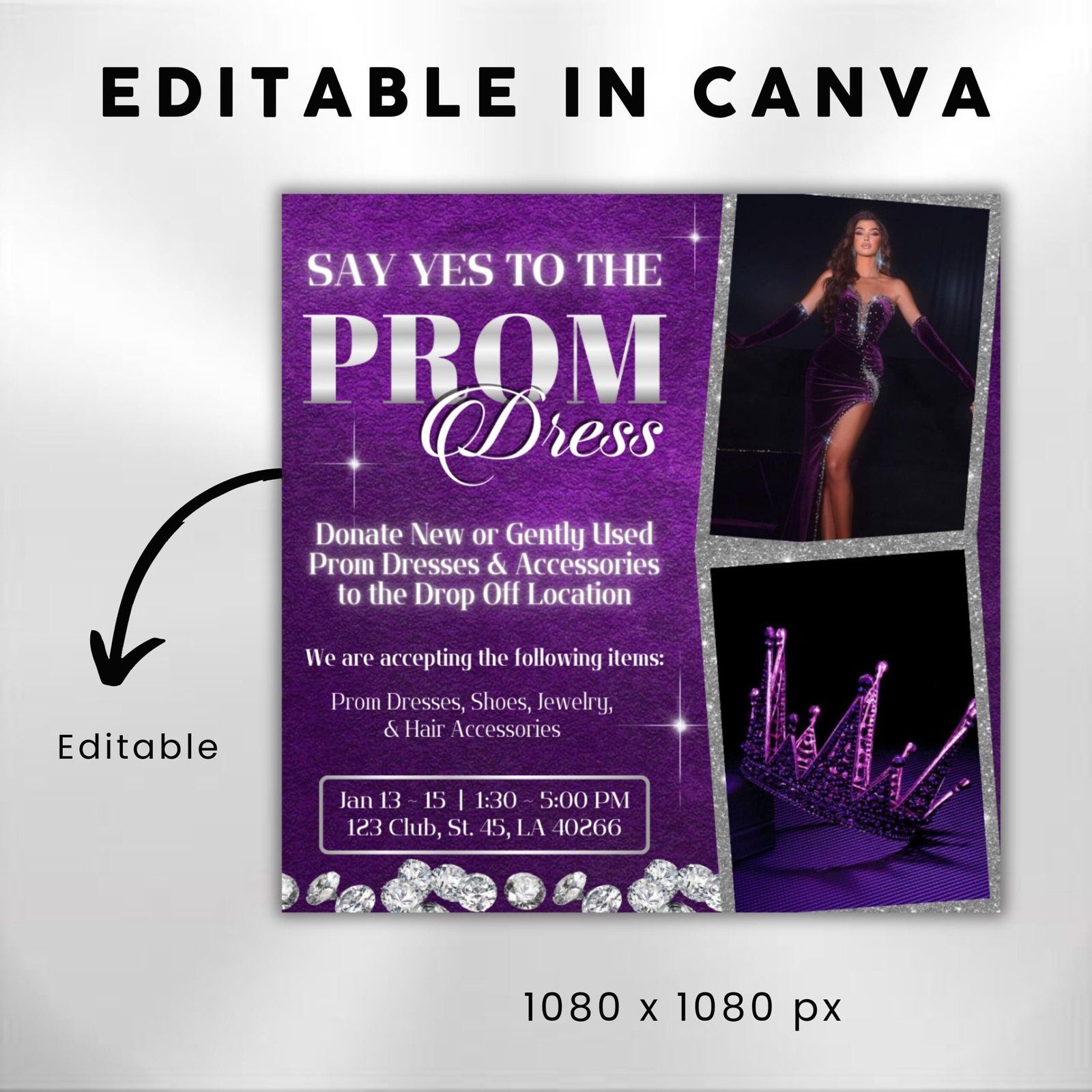Prom Dress Flyer Purple Prom Dress Flyer Prom - Image 3