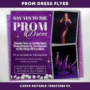 Prom Dress Flyer Purple Prom Dress Flyer Prom