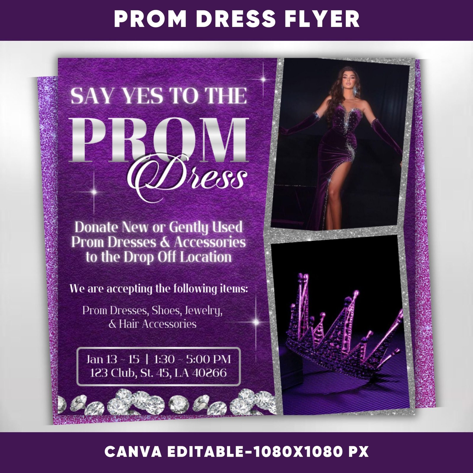 Prom Dress Flyer Purple Prom Dress Flyer Prom