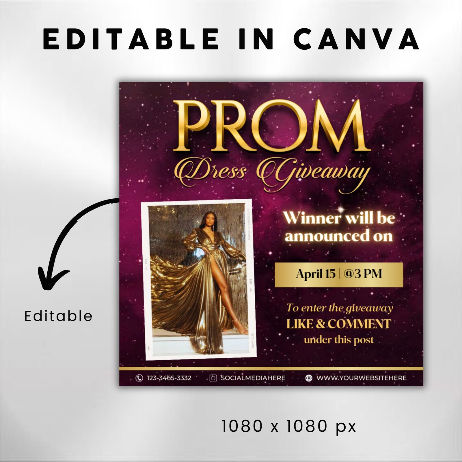 Prom Dress Flyer Gold Prom Dress Flyer Prom - Image 3