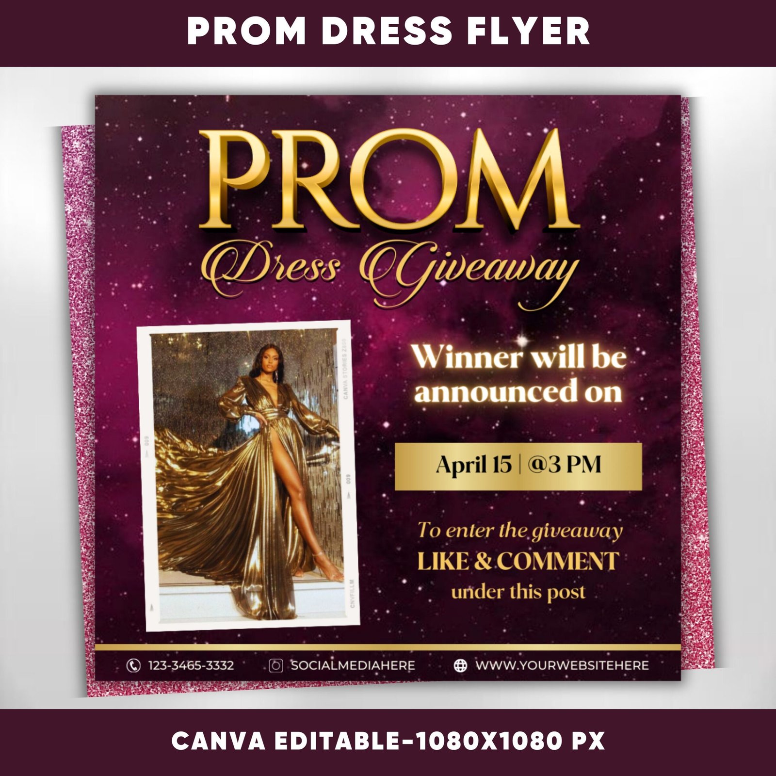 Prom Dress Flyer Gold Prom Dress Flyer Prom