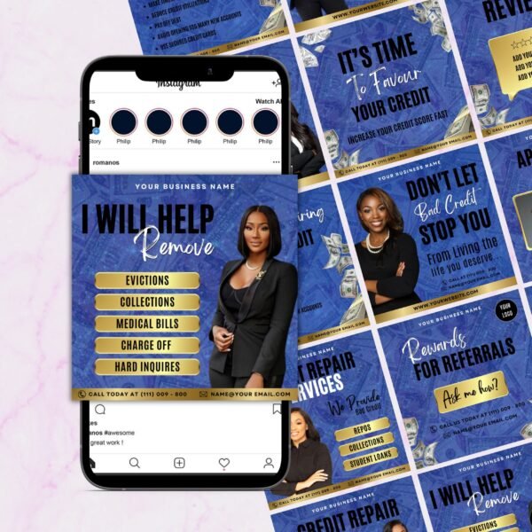 20 Credit Repair Credit Repair Bundle Instagram Templates - Image 2
