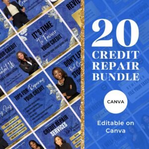 20 Credit Repair Credit Repair Bundle Instagram Templates