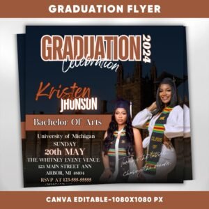Class Of 2024 Graduation Flyer canva Graduation Invite