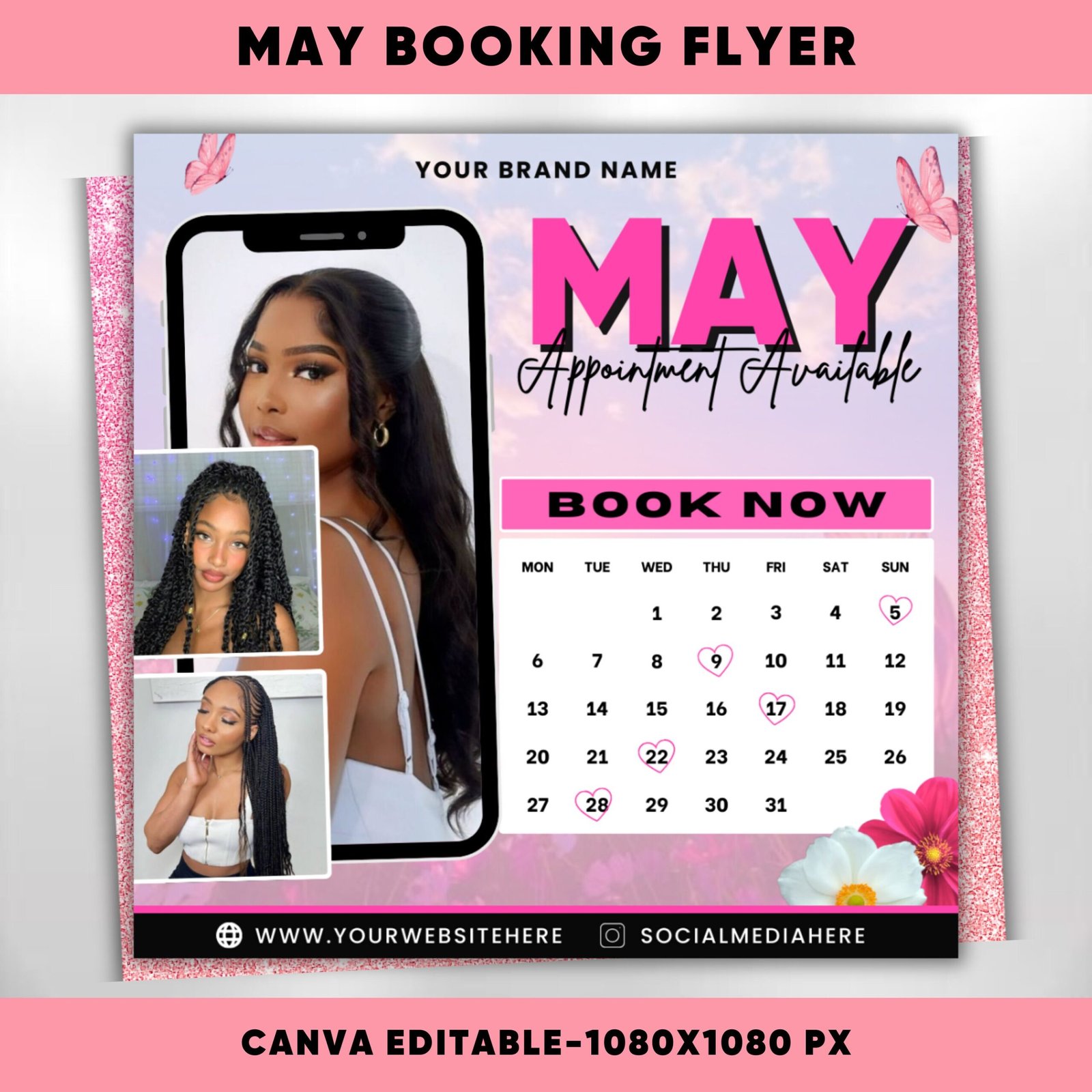 Mother's day Hair Lash MUA Sale flyer May