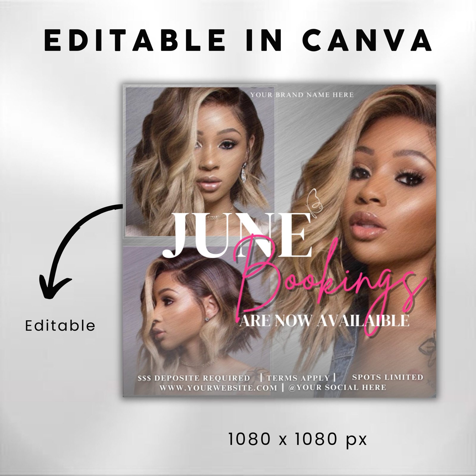 June Booking Flyer June Makeup Flyer MUA Flyer - Image 3