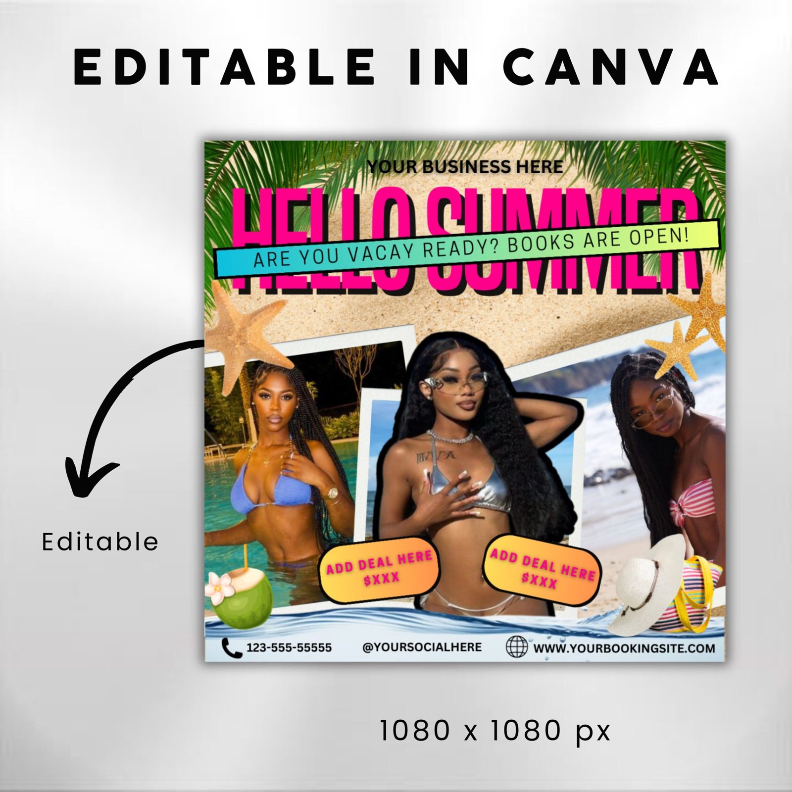 Hello Summer Braids Special Flyer Knotless Braid flyer - Image 3