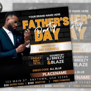 Father's Day Party Flyer Father's Day Invitation Flyer