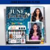 June booking flyer June Diy flyer canva templates