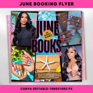 June booking flyer June Diy flyer canva templates