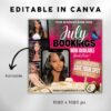 July Booking Flyer Hair Braiding Knotless Braids Flyer - Image 3