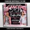 Cancer Birthday Flyer Birthday Template Birthday Girl Party
