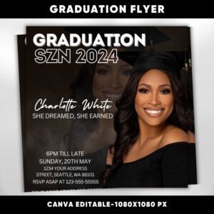 Class Of 2024 Graduation Flyer canva Graduation Invite