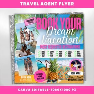 Travel Agent Flyer DIY E-Flyer Template Travel Flyer