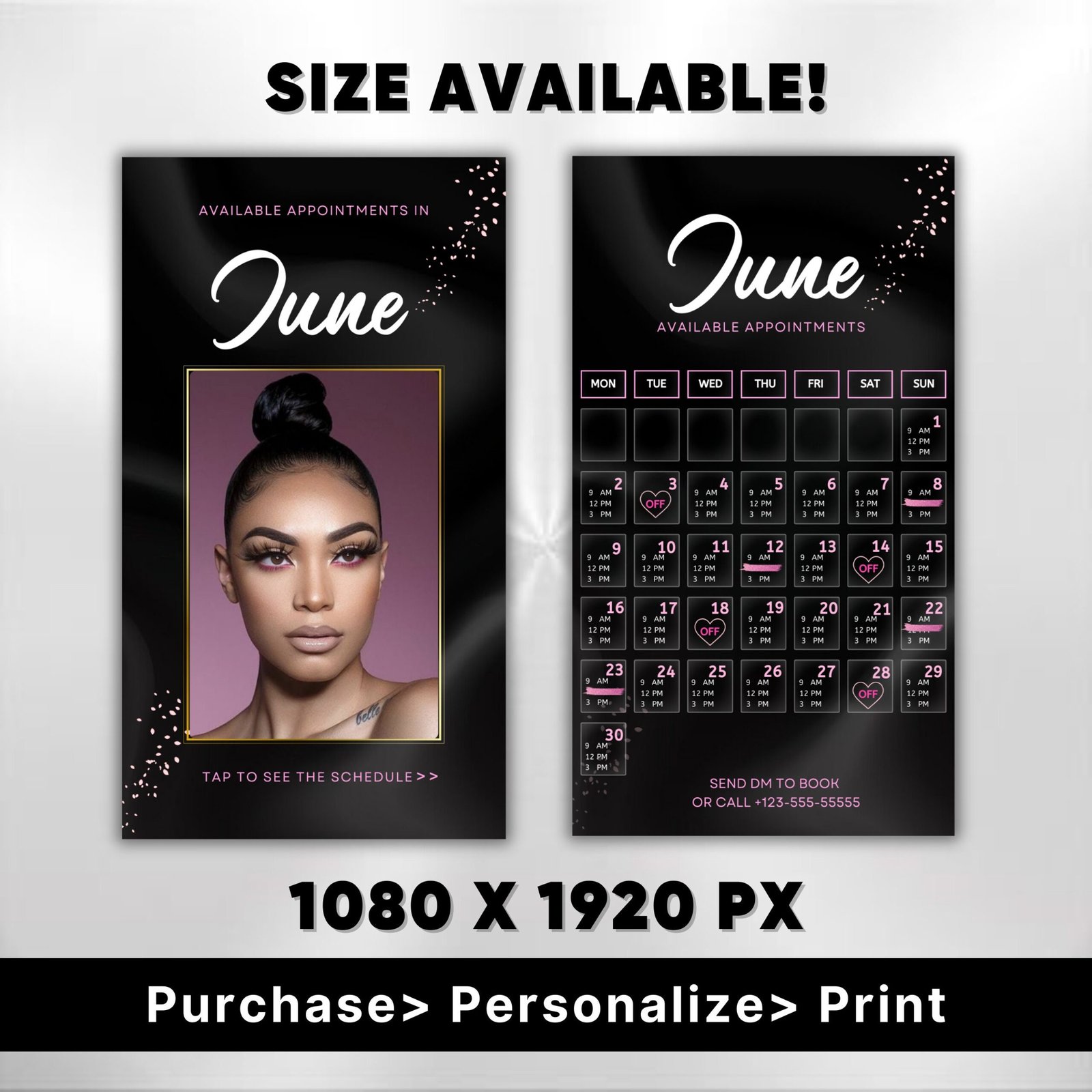 Monthly Availability Calendar Instagram Story Instagram Story Schedule - Image 2