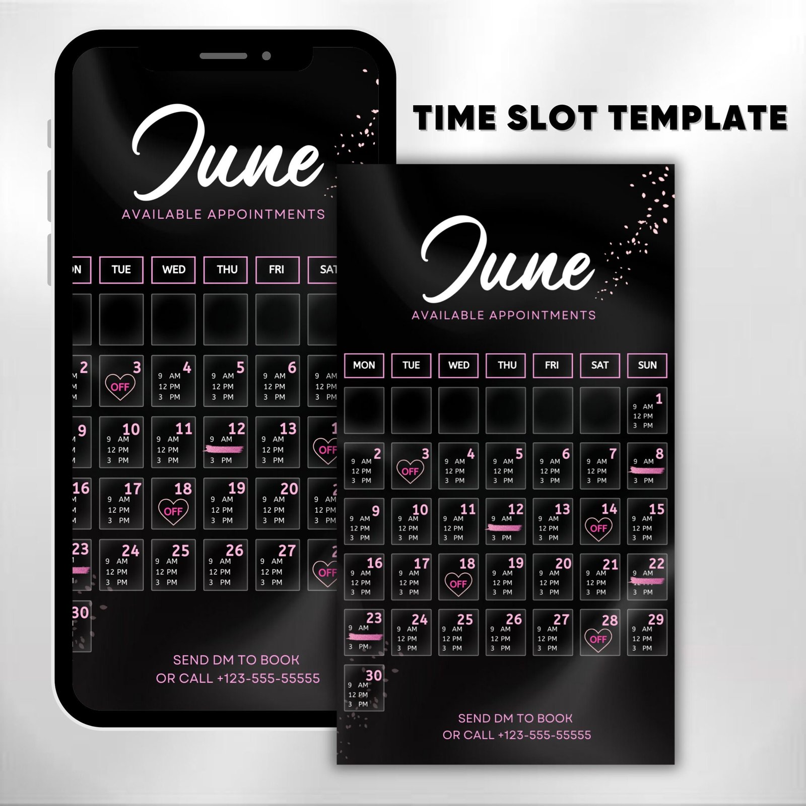 Monthly Availability Calendar Instagram Story Instagram Story Schedule - Image 4