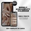 Weekly Availability Calendar Instagram Story Instagram Story Schedule