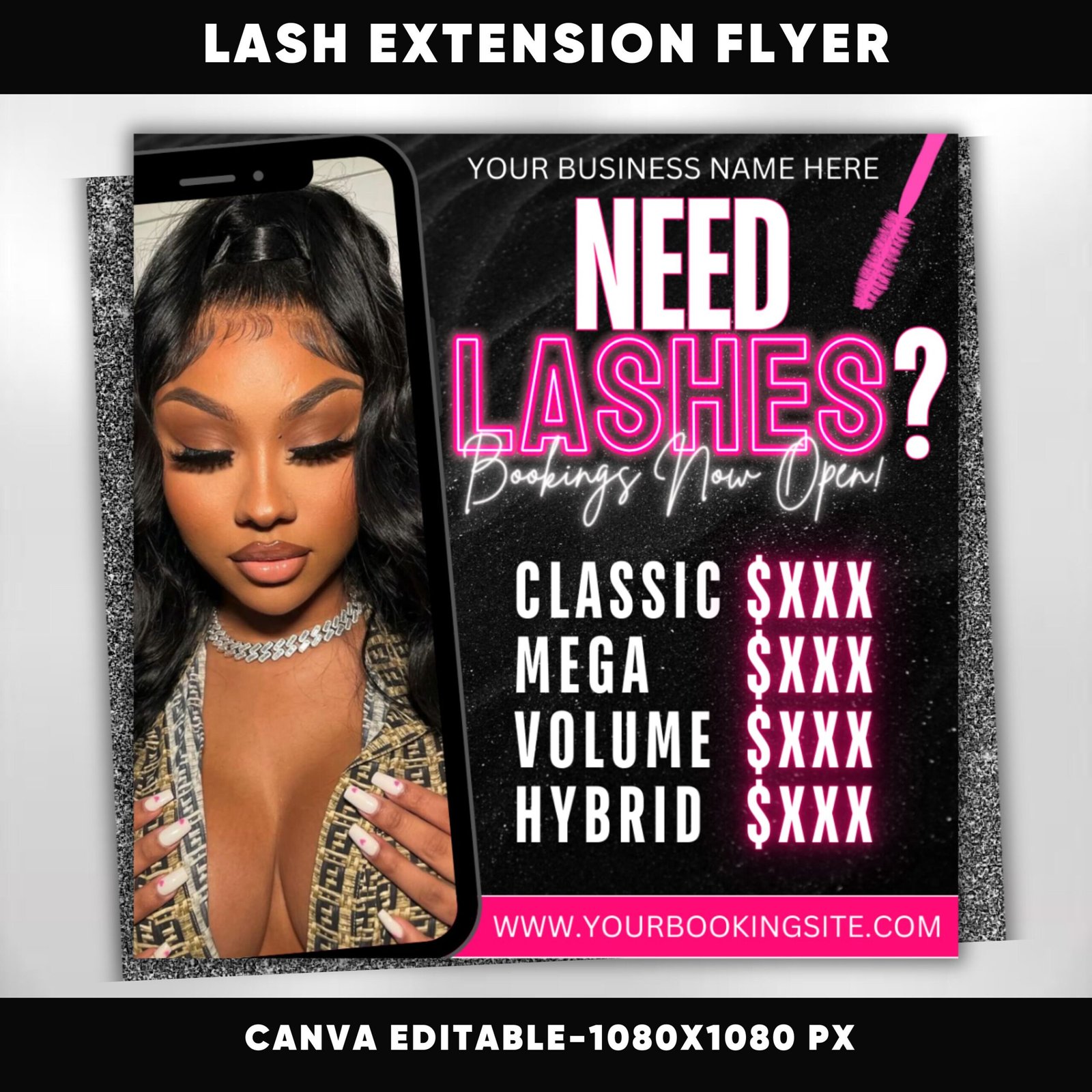 Lash Extension Flyer Lash Flyer Lash Service Lash