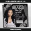 Braids Price List Flyer Hair Sylist Beauty Salon