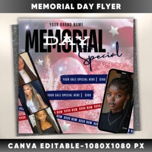 Memorial Day Booking Flyer Memorial Day Special Sale