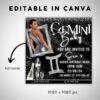 Gemini Birthday Flyer Gemini Birthday Invitation Birthday Event - Image 3