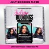 July Booking Flyer Appointent Available Flyer DIY Summer
