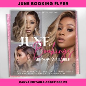 June Booking Flyer June Makeup Flyer MUA Flyer