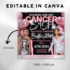 Cancer Birthday Flyer Birthday Template Birthday Girl Party - Image 3