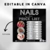 Nails Tech Price List Flyers Nail Stylist Beauty - Image 4