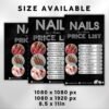 Nails Tech Price List Flyers Nail Stylist Beauty - Image 3