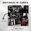 Cancer Birthday Flyer Birthday Template Birthday Girl Party - Image 3