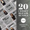 20 Credit Repair Credit Repair Bundle Instagram Templates