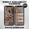 Weekly Availability Calendar Instagram Story Instagram Story Schedule
