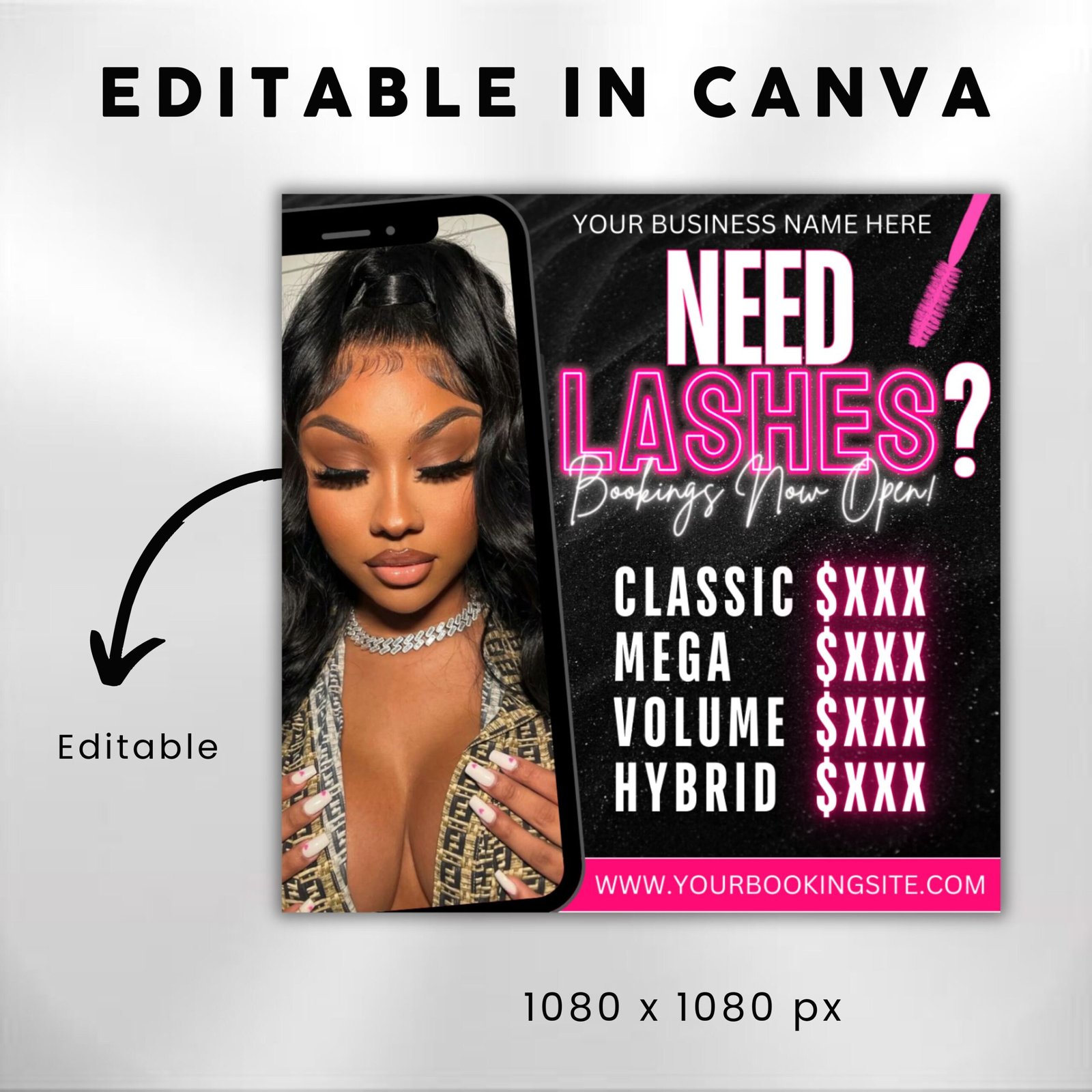 Lash Extension Flyer Lash Flyer Lash Service Lash - Image 2