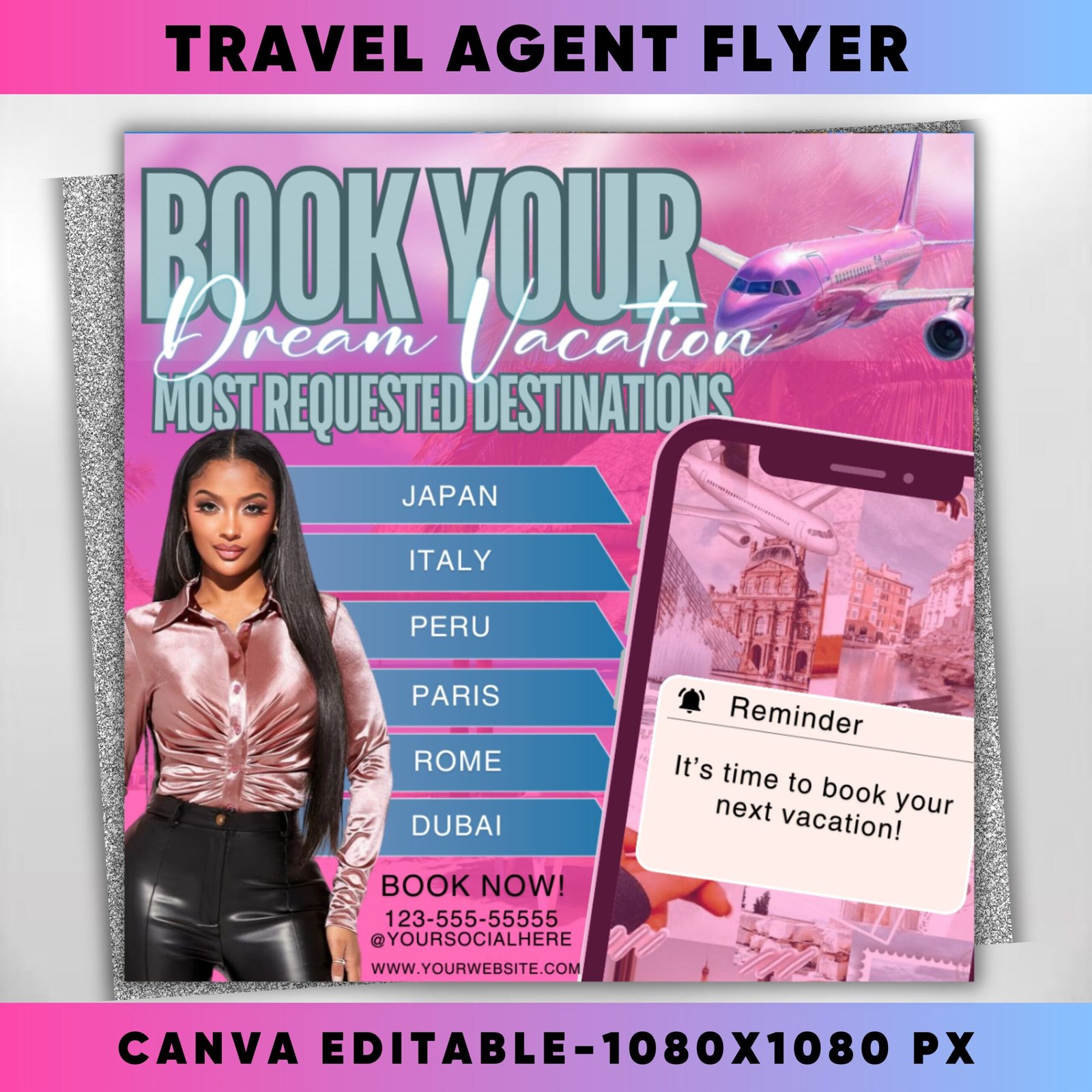 Travel Agent Flyer DIY E-Flyer Template Travel Flyer