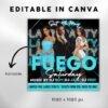 Party Flyer Template Summer Flyer Latin Flyer Design - Image 3