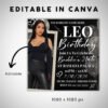 Leo Birthday Flyer Leo Party Invite Birthday Girl - Image 3
