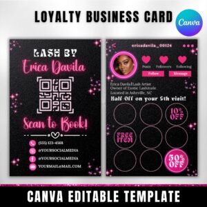 Loyalty Business Card Loyalty Cards For Lash Customer