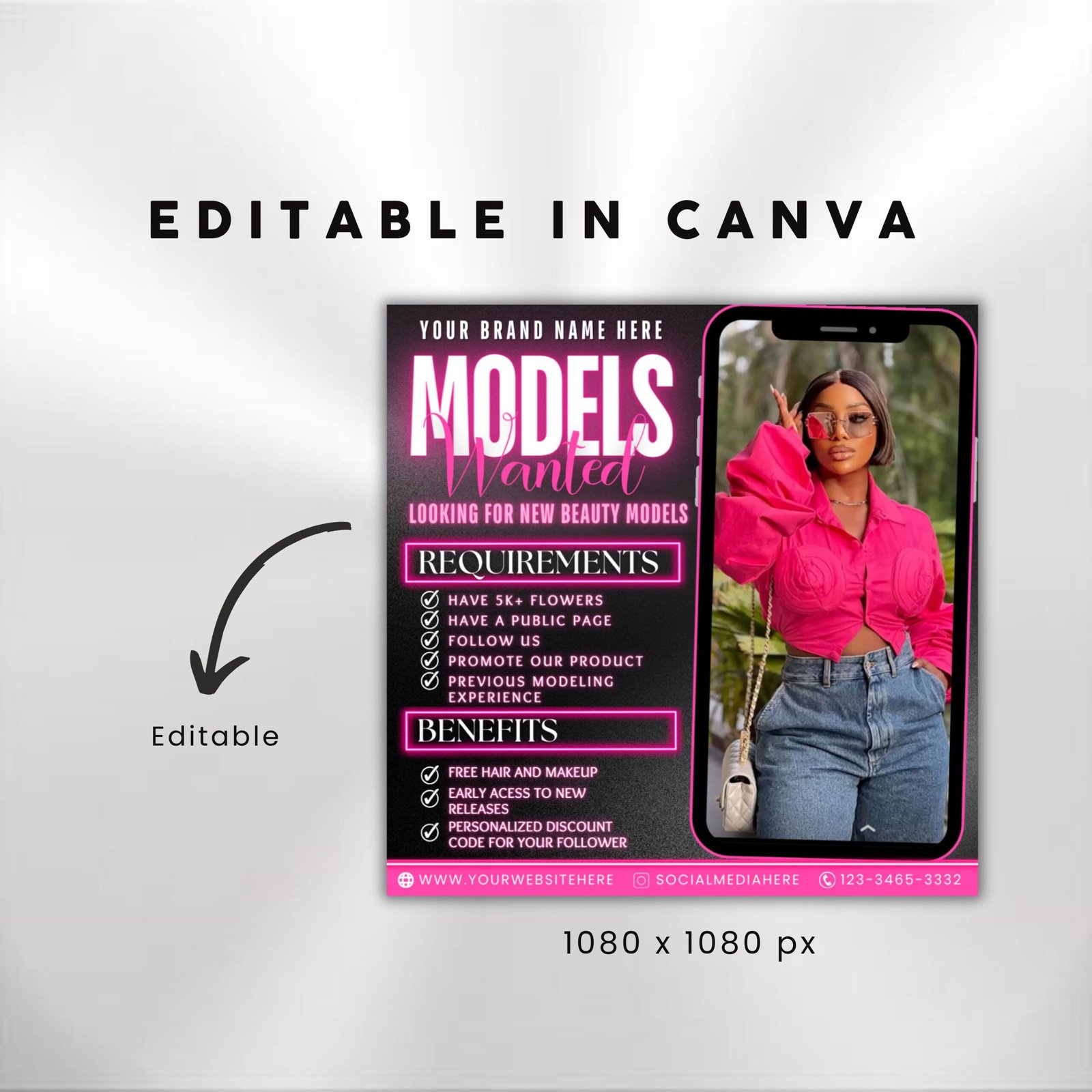 Models Wanted Flyer Beauty Models Needed Flyer Wanted - Image 3