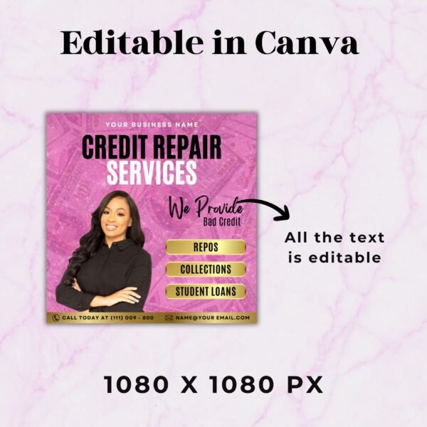 20 Credit Repair Credit Repair Bundle Instagram Templates - Image 4