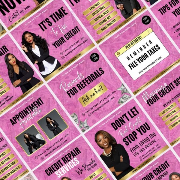 20 Credit Repair Credit Repair Bundle Instagram Templates - Image 3