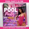 Pool Party Flyer Summer Party Flyer Summer Beach